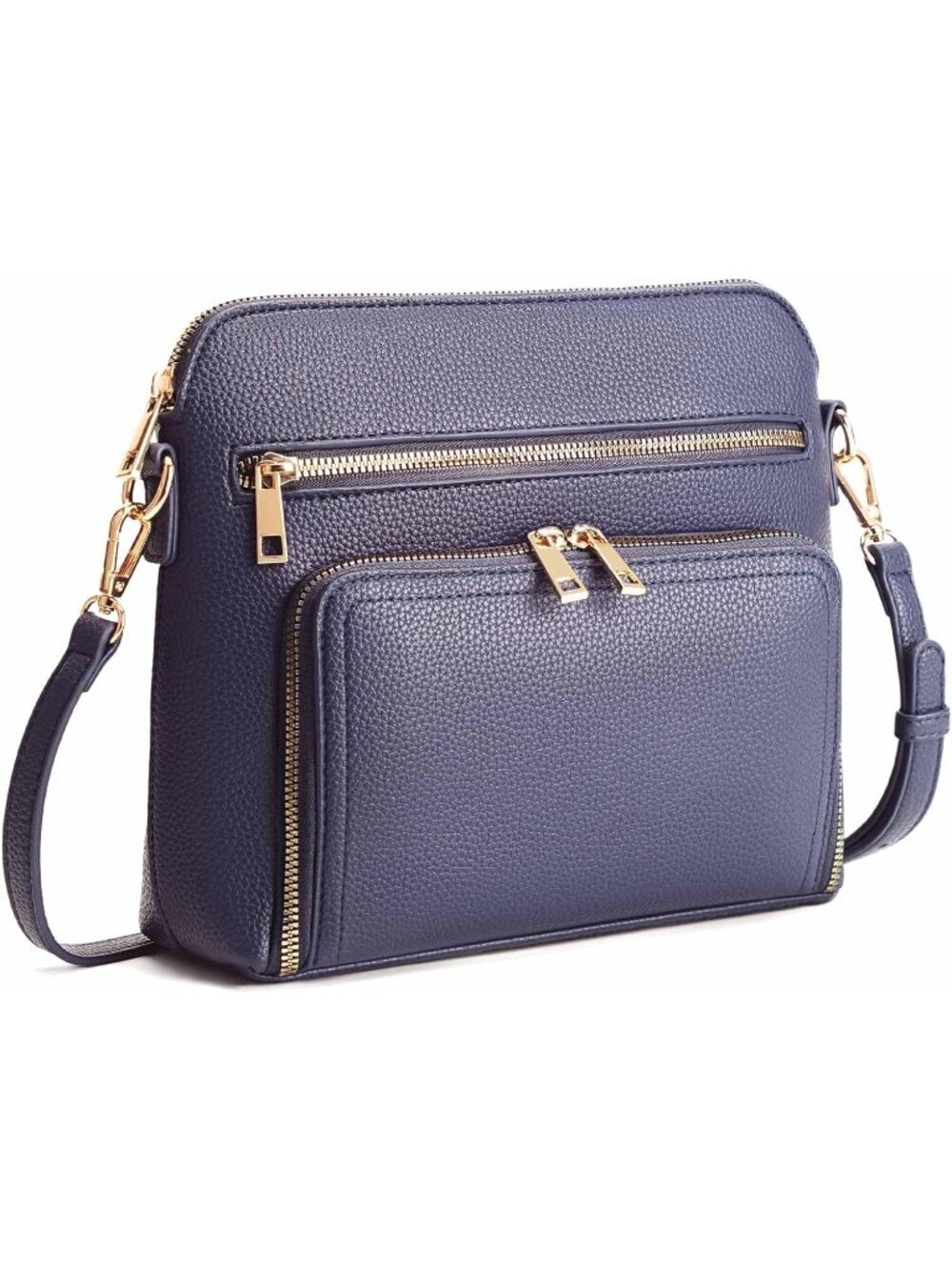 Women's Blue Vegan Leather Small Crossbody Shoulder Purses with RFID Wallet